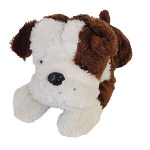 Peek A Boo Toys Bulldog Realistic Puppy Dog Plush 22” Brown White Stuffed Animal